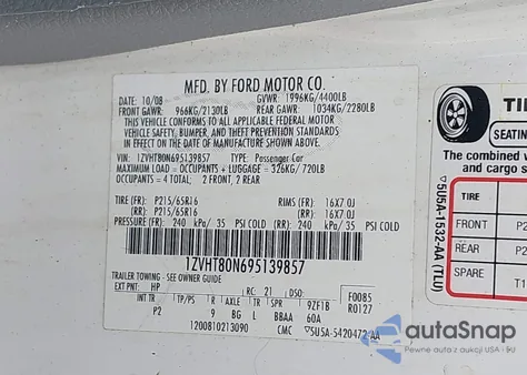 2009 Ford Mustang V6/V6 Premium from USA, damaged, VIN 1ZVHT80N695139857